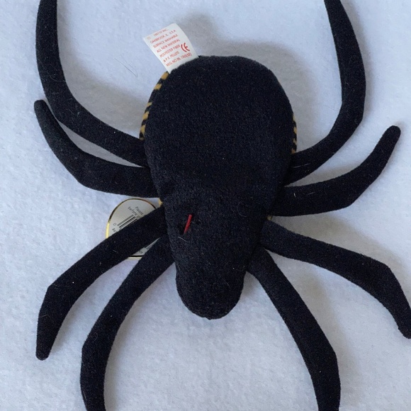 Rare Vintage 1996 TY Beanie Baby "Spinner" Spider with Tag Errors NWT - Picture 3 of 11